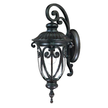 Estallar 22.75 x 9.38 x 11.63 in. Naples 1-Light Marbelized Mahogany Wall Light ES3087159